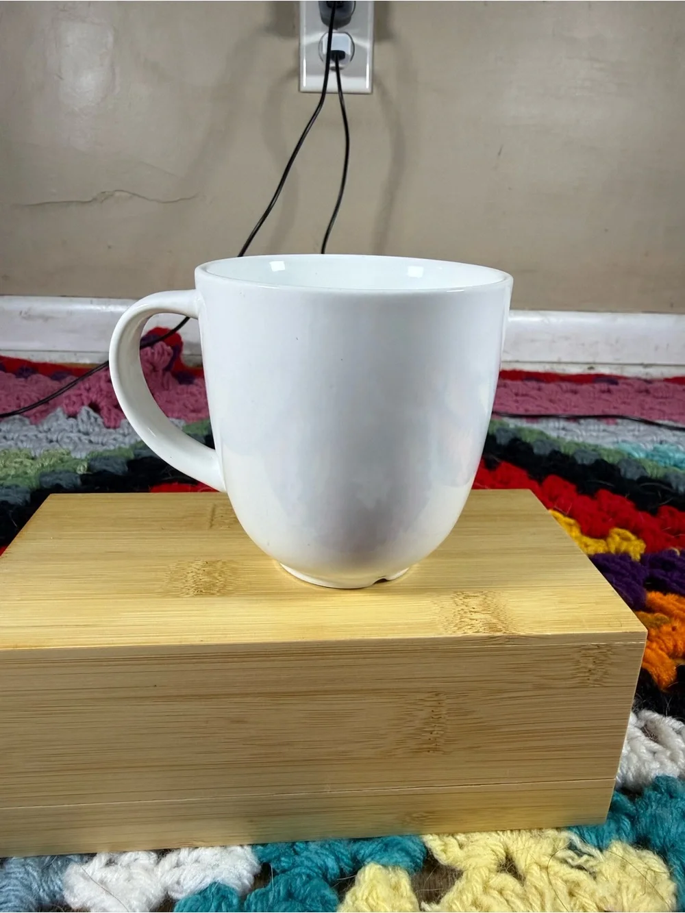 IKEA White Ceramic Mug with Handle